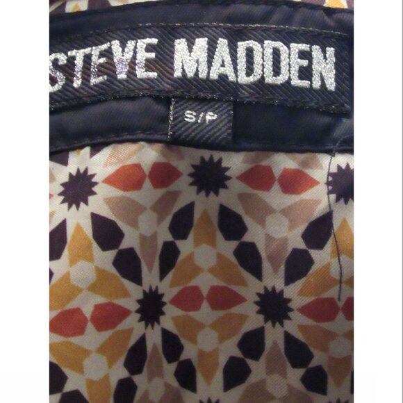 Steve Madden Faux Suede Faux Fur Collar Trench Coat, Red Orange Womens Size S - Picture 8 of 8